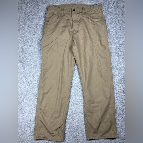 Carhartt Pants Mens 36 x 30 Flame Resistant Loose Fit Canvas Work Utility Pant - Picture 1 of 4